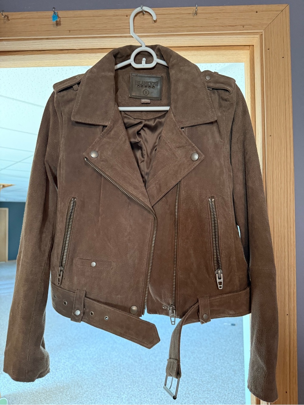 Blank NYC Brown Suede Moto Jacket